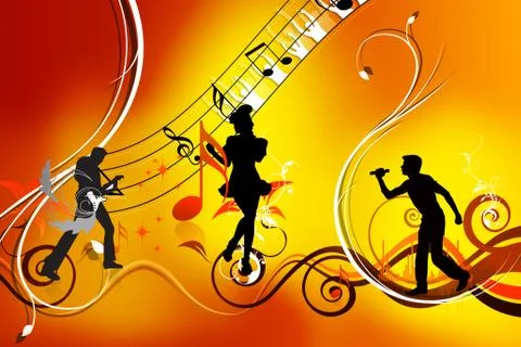 Dancing party Illustrazione stock