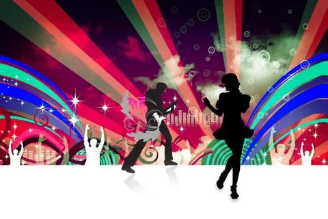 Dancing party Stock Illustration