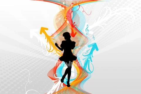 Dancing party Illustrazione stock