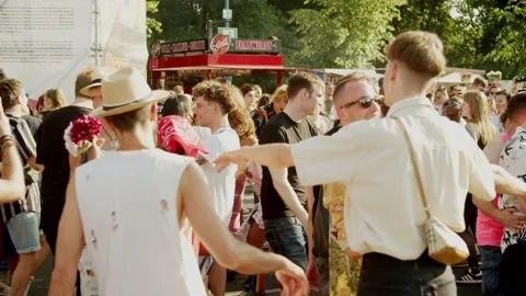 Dancing People at CSD 2019 Stock Footage 136174289