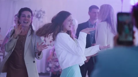 Dancing people at the disco Stock Footage 164992516