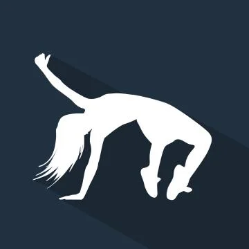 Dancing People Flat Silhouette Stock Illustration