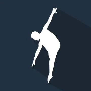 Dancing People Flat Silhouette Stock Illustration