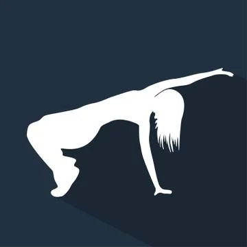 Dancing People Flat Silhouette Illustrazione stock