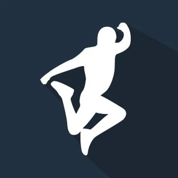 Dancing People Flat Silhouette Illustrazione stock