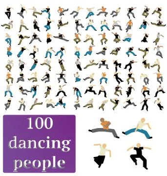 Dancing people Stock Illustration