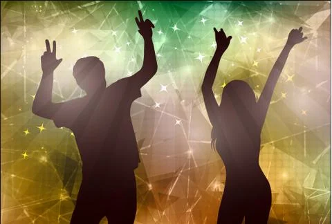 Dancing people Illustrazione stock