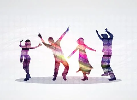 Dancing people Illustrazione stock