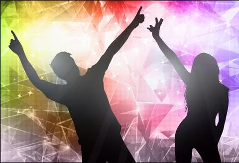 Dancing people Stock Illustration