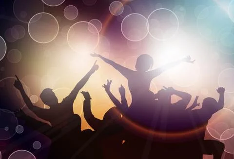 Dancing people Stock Illustration