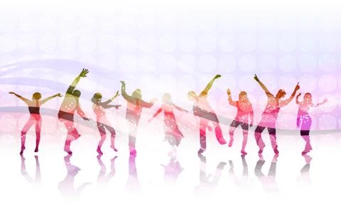 Dancing people Illustrazione stock