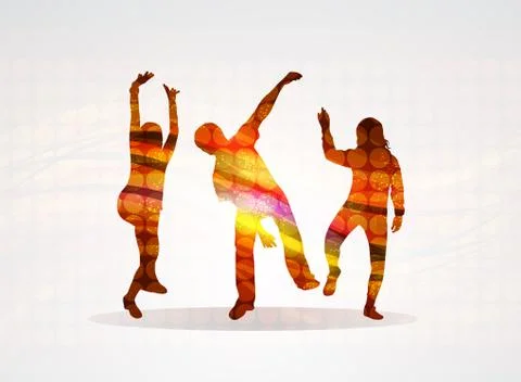 Dancing people Stock Illustration