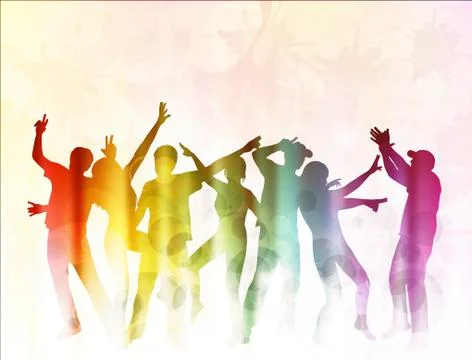 Dancing people Illustrazione stock