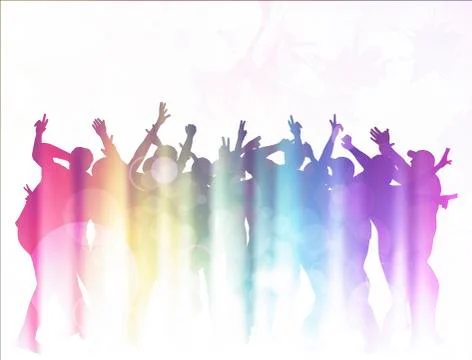 Dancing people Stock Illustration
