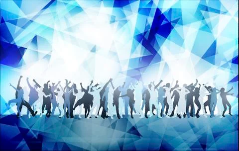 Dancing people Stock Illustration