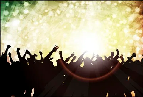 Dancing people Stock Illustration