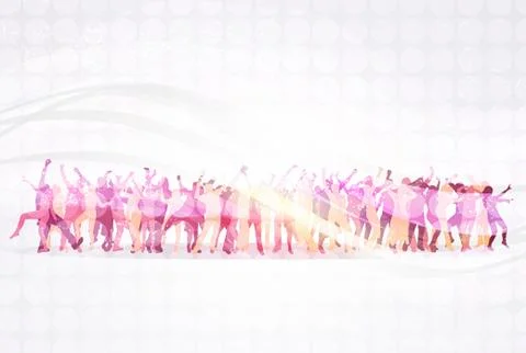 Dancing people Stock Illustration