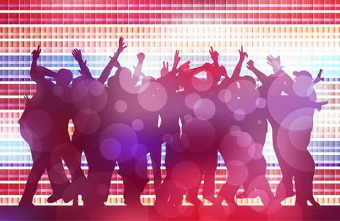 Dancing people Illustrazione stock