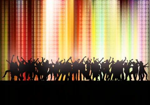 Dancing people Stock Illustration