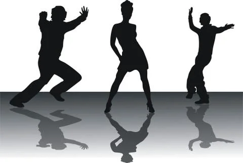 Dancing People. Stock Illustration