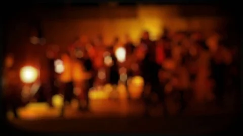 Dancing People at Night City Stock Footage 73188698