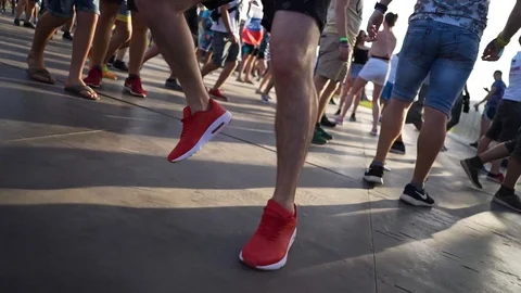 Dancing people in the open air Stock Footage 127044540