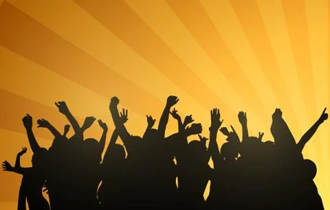 Dancing people silhouettes Stock-Illustration
