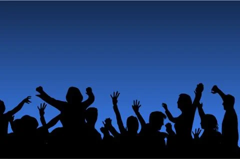 Dancing people silhouettes Stock-Illustration