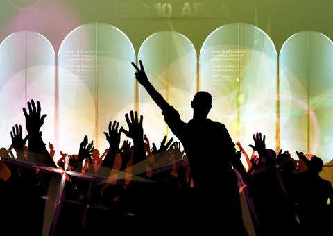 Dancing people. Vector Stock Illustration