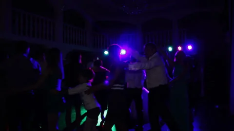 Dancing People on Wedding Video stock 24758549