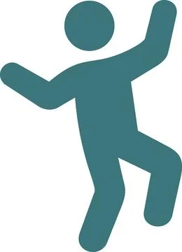 Dancing Person Joyful Dance Movement Icon 库存插图