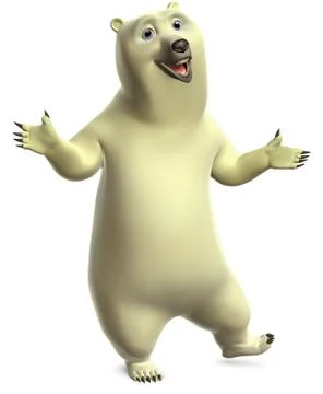 Dancing polar bear Stock-Illustration