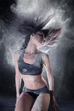 Dancing With Powder Foto stock