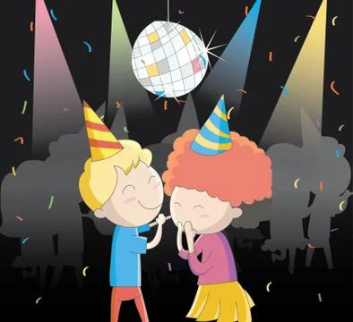 Dancing in the pub Stock Illustration