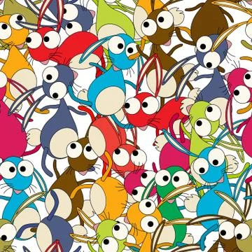 Dancing rabbits pattern Illustrazione stock