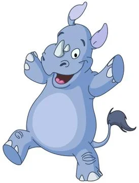 Dancing rhino Stock Illustration