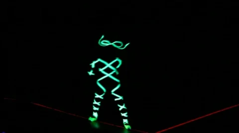 Dancing Ribbon Man Stock Footage