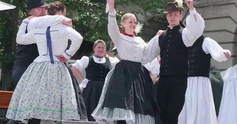 Dancing  in the riverside of Budapest -1 Stock-Footage 77149460