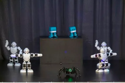 Dancing robots Stock Photos
