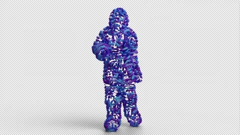 Dancing Rope Man in 3d Stock Footage 234126262
