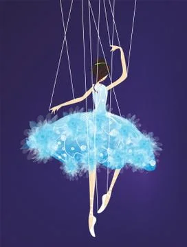Dancing on the ropes Stock Illustration