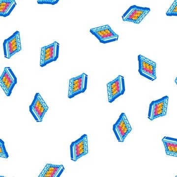 Dancing scene isometric icon seamless pattern sign 库存插图
