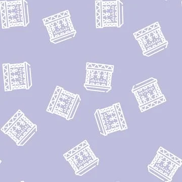 Dancing scene line vector seamless pattern line Stock Illustration