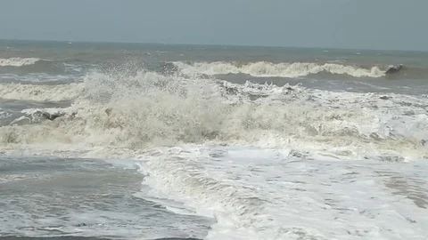 Dancing of sea waves Stock Footage 108434535