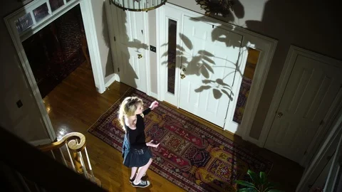 Dancing by self with wine 库存影片 108211887