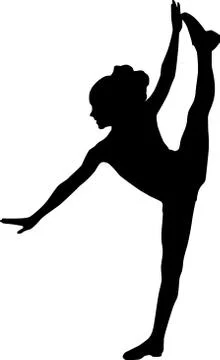 Dancing silhouette child Stock Illustration