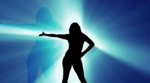 Dancing silhouette Stock-Footage 12339969
