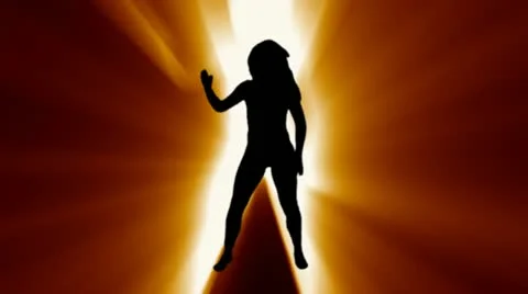 Dancing silhouette Stock-Footage 12340043
