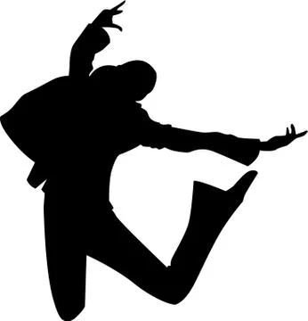Dancing silhouette Stock Illustration