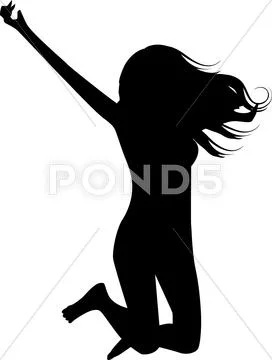 Dancing silhouette Stock Illustration